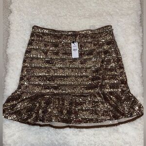 Express Gold sequined skirt